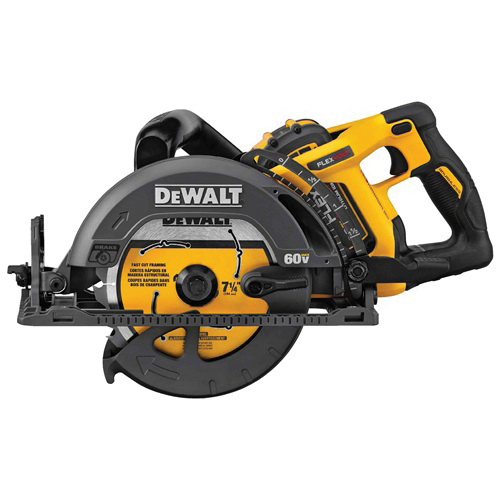 DEWALT DCS577X1 Circular Saw Kit, Battery Included, 60 V, 9 Ah, 7-1/4 in Dia Blade, 53 deg Bevel, 2-7/16 in D Cutting