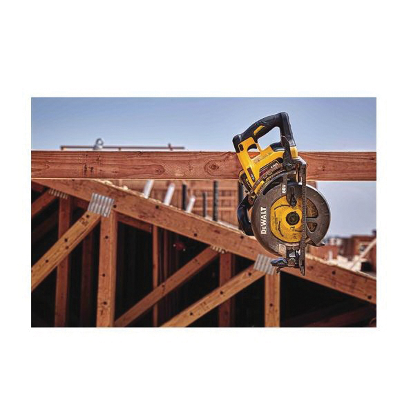 DEWALT DCS577X1 Circular Saw Kit, Battery Included, 60 V, 9 Ah, 7-1/4 in Dia Blade, 53 deg Bevel, 2-7/16 in D Cutting