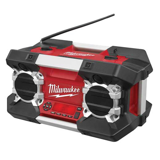 Milwaukee 2790-20 Jobsite Radio, Battery Included, 12 to 28 V, Includes: (2) AA Batteries, (1) Auxiliary Cord