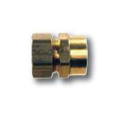 Lincoln 126664 Pipe Adapter, 3/8 x 1/2 in, Compression x FIP, Brass