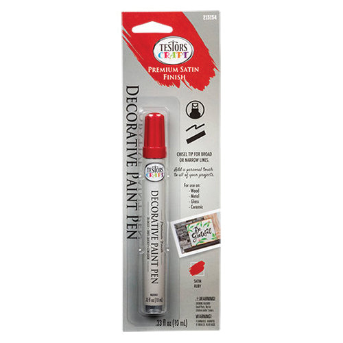 215154 Paint Pen, Decorative, Ruby Lead/Tip, Chisel Lead/Tip
