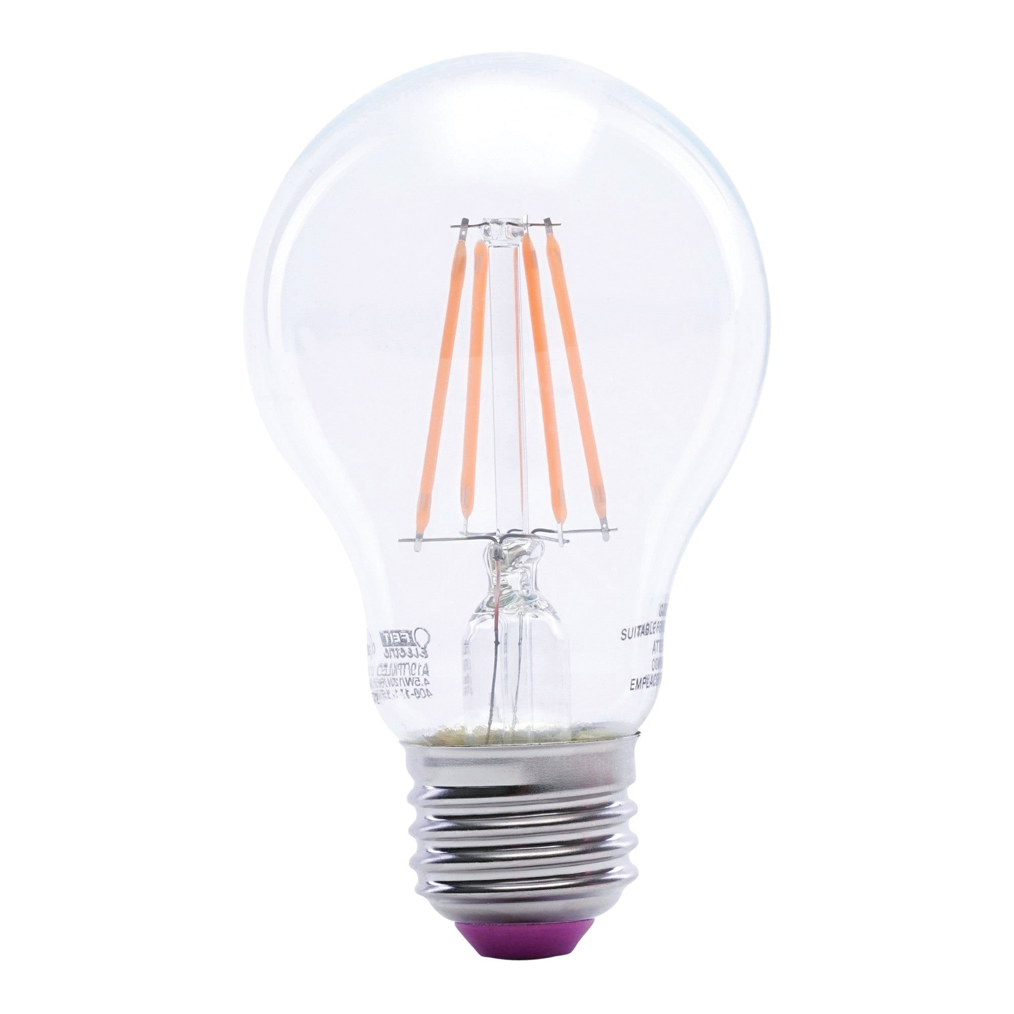 A19/TPK/LED LED Bulb, General-Purpose, A19 Lamp, 25 W Equivalent, E26 Lamp Base, Dimmable, Clear