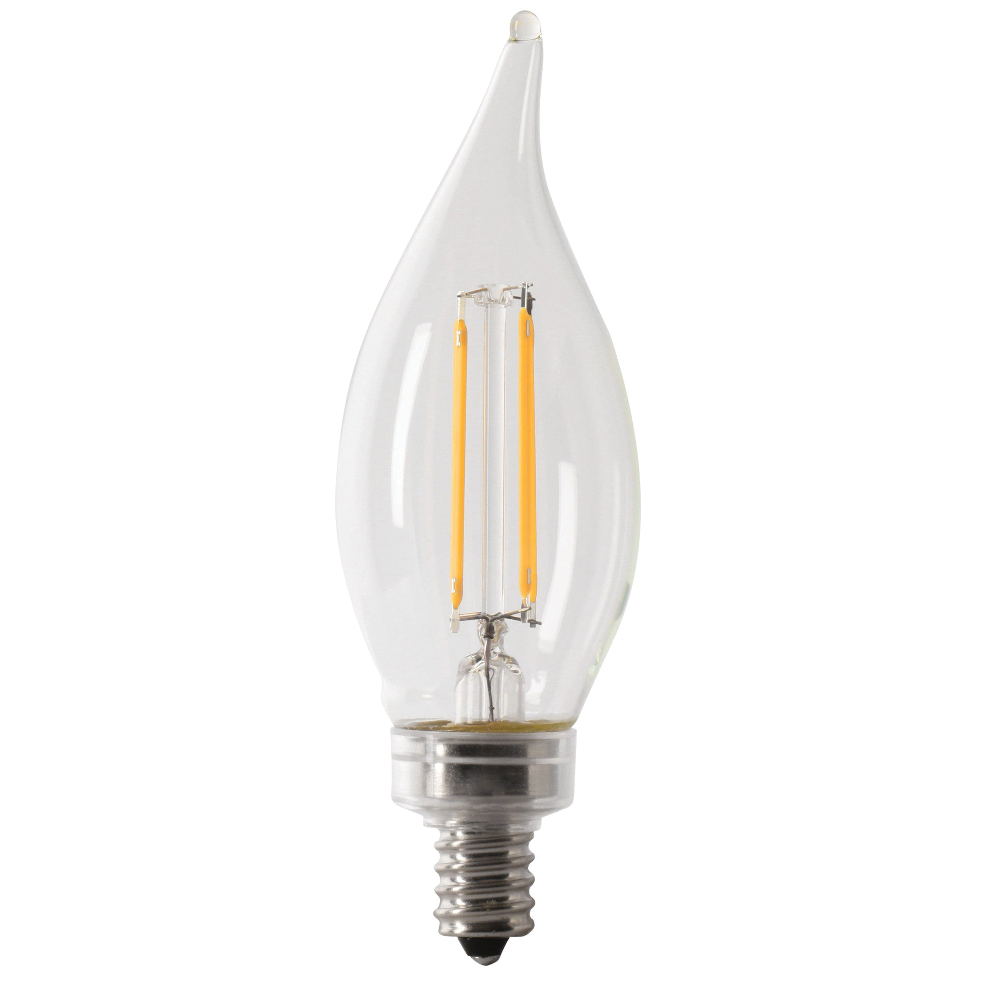 BPCFC60/927CA/FIL/2 Filament LED Bulb, Decorative, BA10 Lamp, 60 W Equivalent, E12 Candelabra Lamp Base