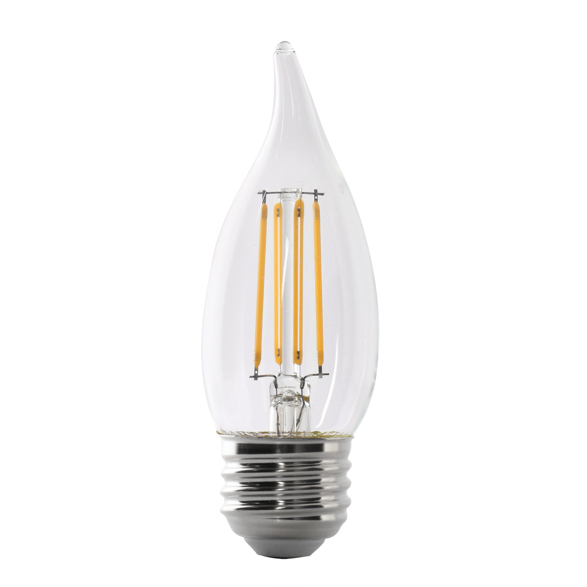 BPEFC40/927CA/FIL/2 Filament LED Bulb, Decorative, BA10 Lamp, 40 W Equivalent, E26 Medium Lamp Base, Clear