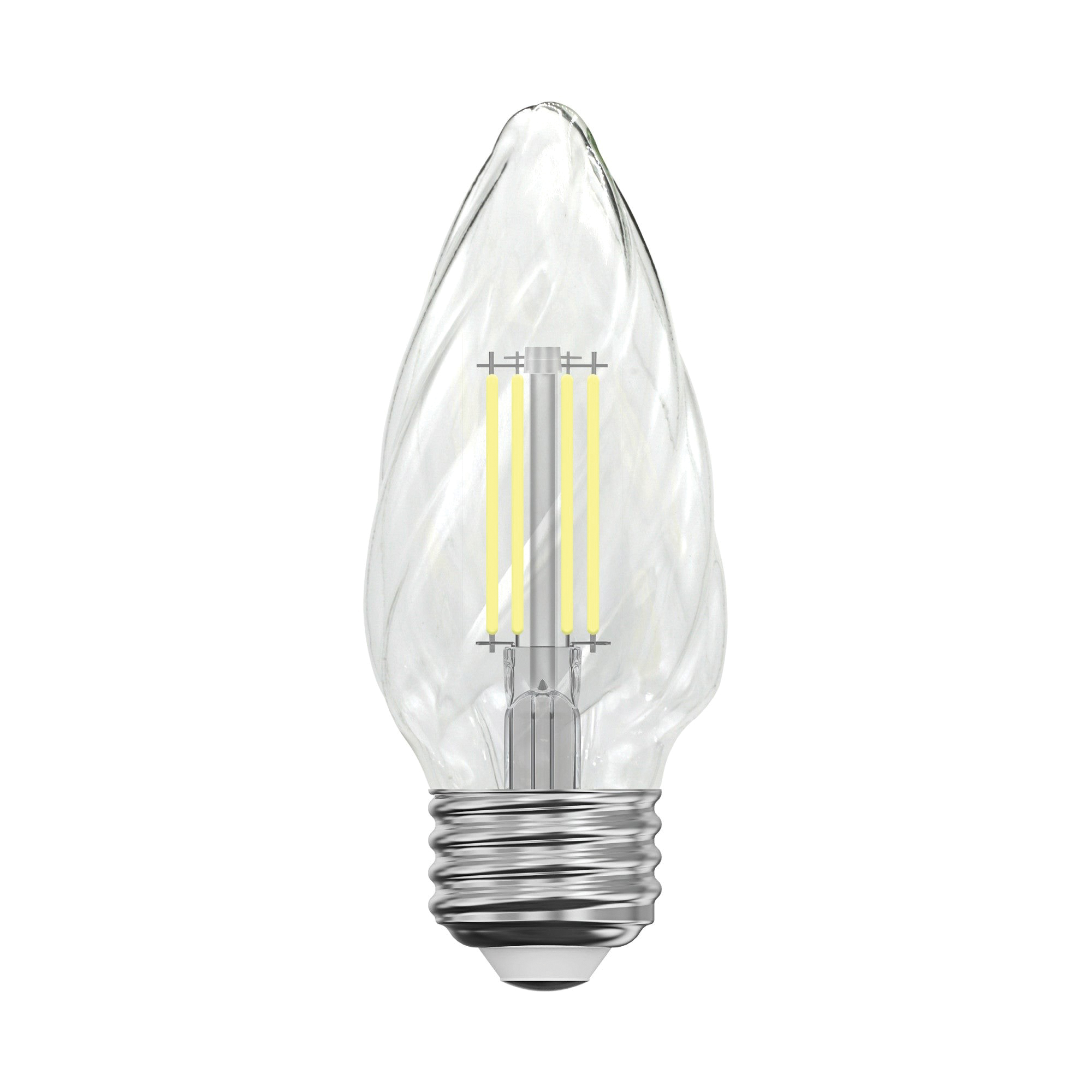 Feit Electric BPF1560/850/FILED LED Bulb, Decorative, F15 Lamp, 60 W Equivalent, E26 Medium Lamp Base, Dimmable, Clear - 2