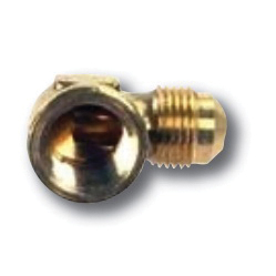 Lincoln 125033 Pipe Elbow, 3/8 in, Flare x Female, Brass