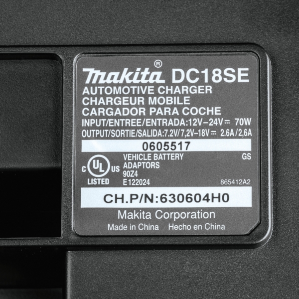 Makita DC18SE Automotive Charger, 18 V Battery - 2