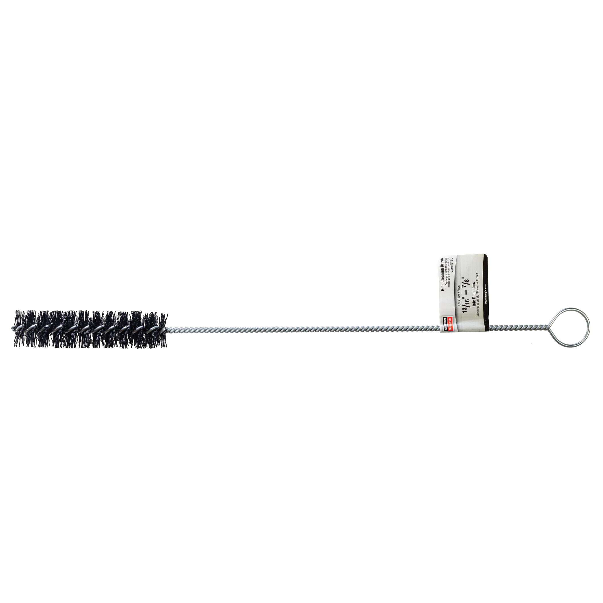 ETB ETB8 Hole Cleaning Brush, 4 in L Brush, 16 in OAL, Nylon Bristle
