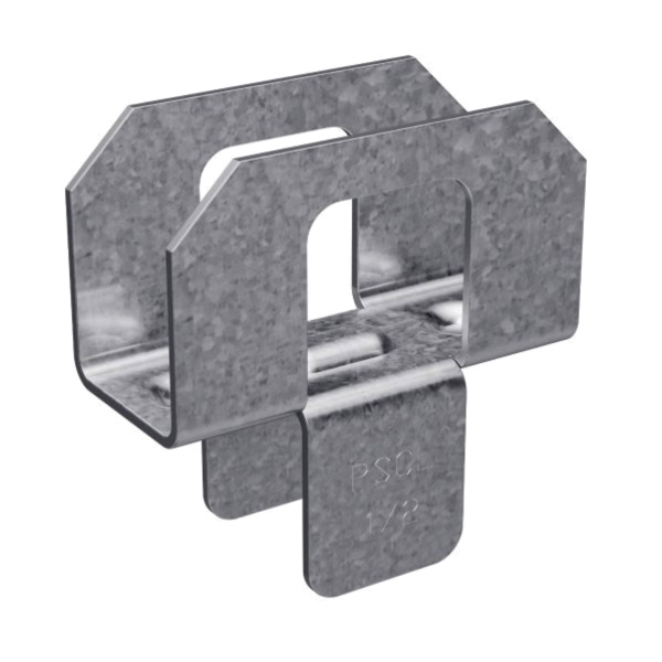 PSCL Series PSCL1/2 Panel Sheathing Clip, 20 ga Thick Material, Steel, Galvanized