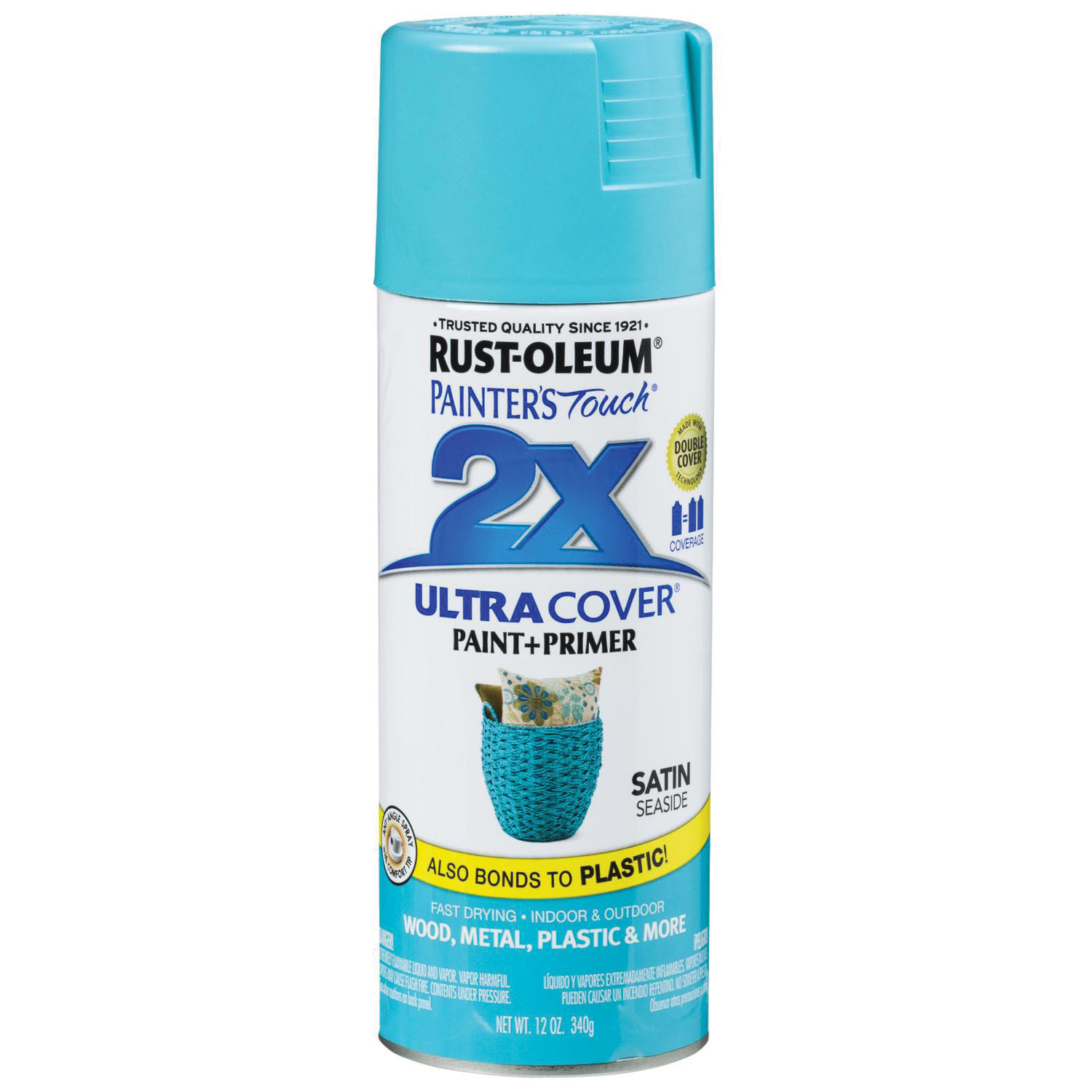 2X Ultra Cover 315395 Spray Paint, Satin, Seaside, 12 oz, Can