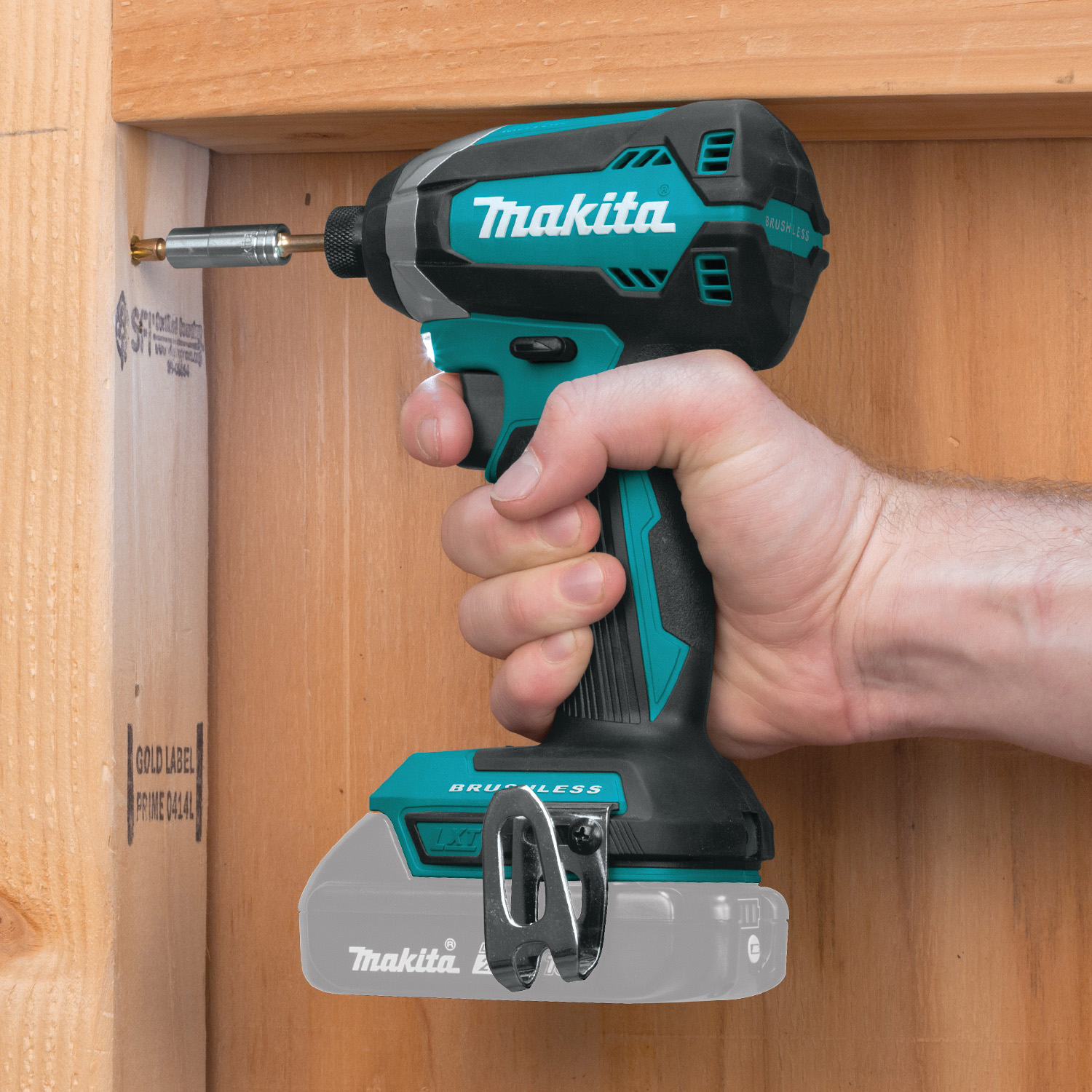 Makita XDT13Z Brushless Impact Driver, Tool Only, 18 V, 1/4 in Drive, Hex Drive, 0 to 3600 ipm