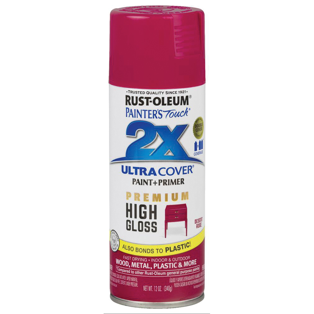 331176 Spray Paint, High-Gloss, Desert Rose, 12 oz, Can