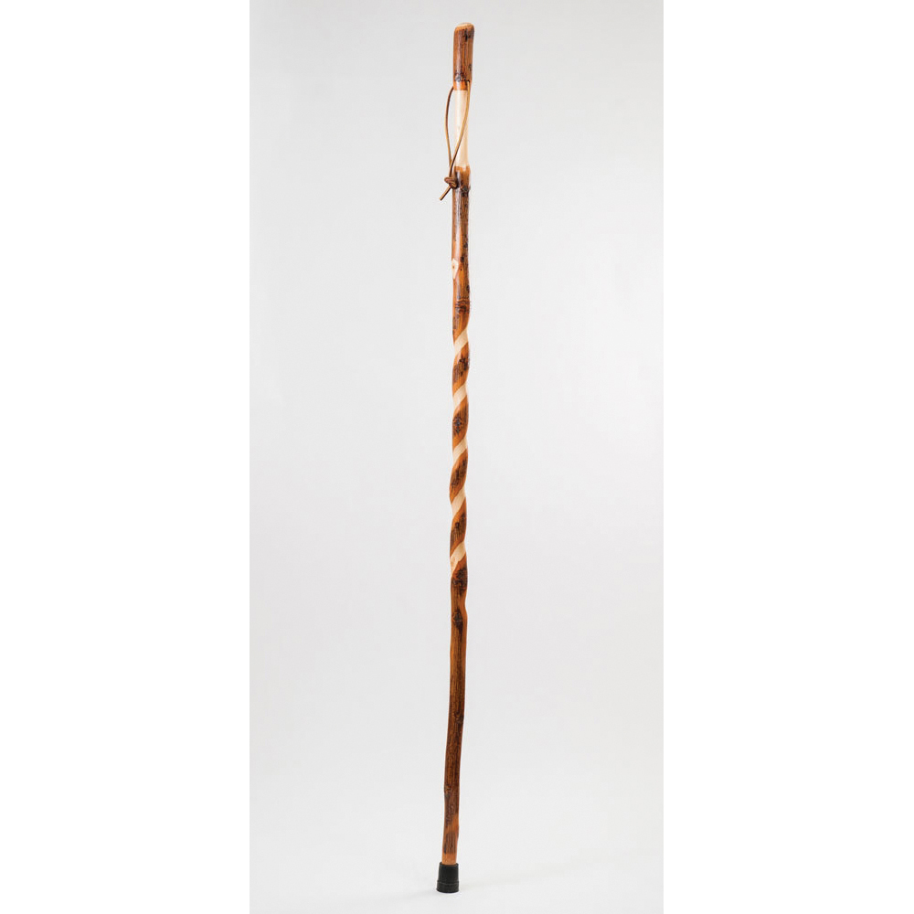 602-3000-1280 Free Form Twisted Walking Stick, 48 in H Cane, Standard Handle, Wood Handle, Hickory Wood