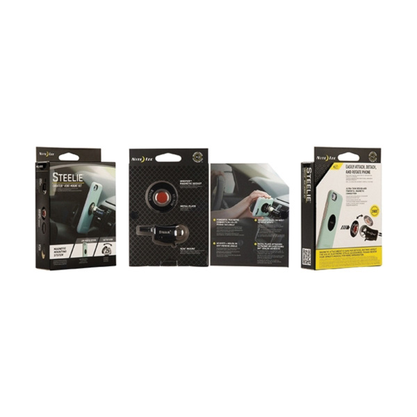 Orbiter STOVK-01-R8 Phone Mount Kit, Aluminum, Black/Silver, Vent Mounting
