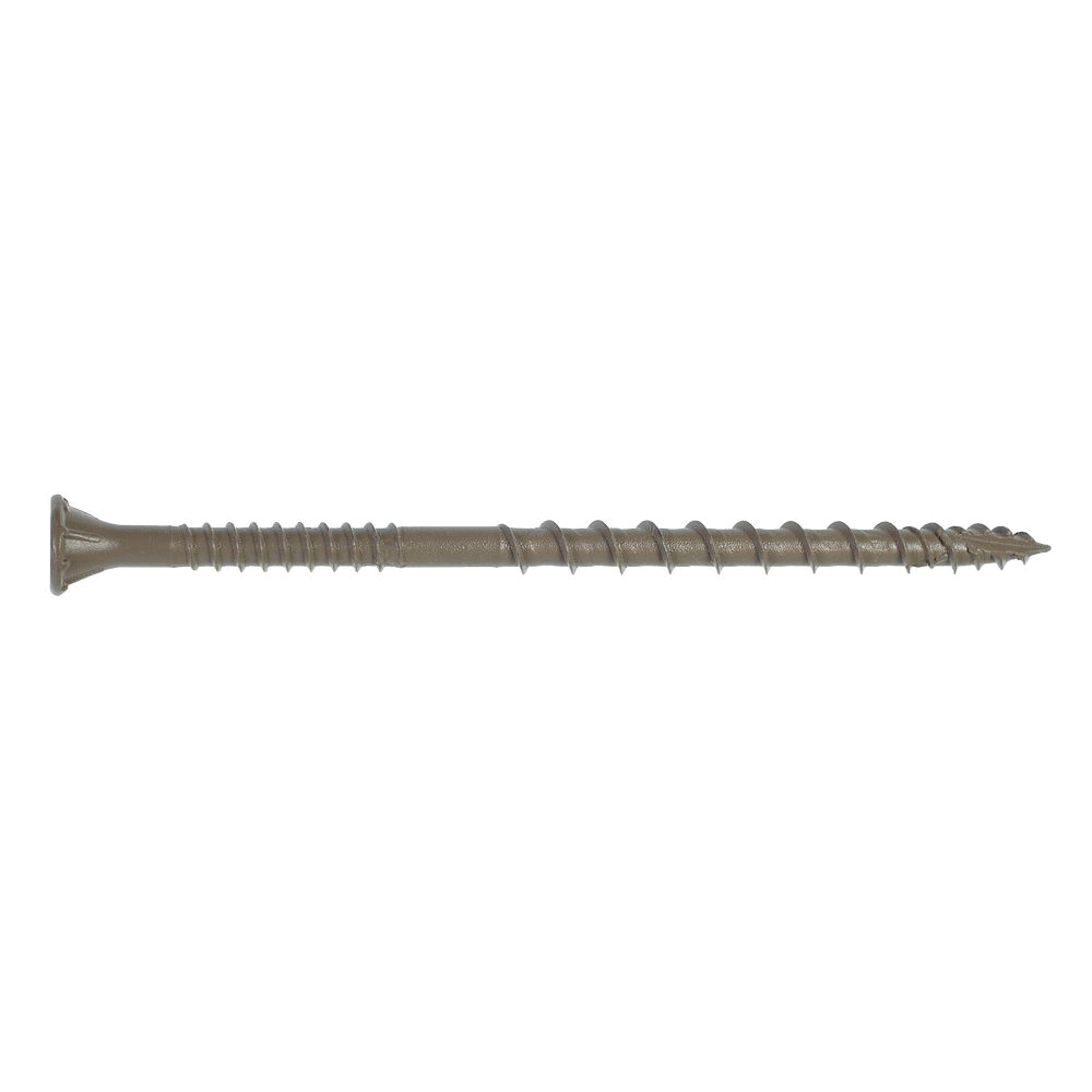 Deck-Drive DSVT DSVT312R5LB Deck Screw, #10 Thread, 3-1/2 in L, Variable Thread, Ribbed Flat Head