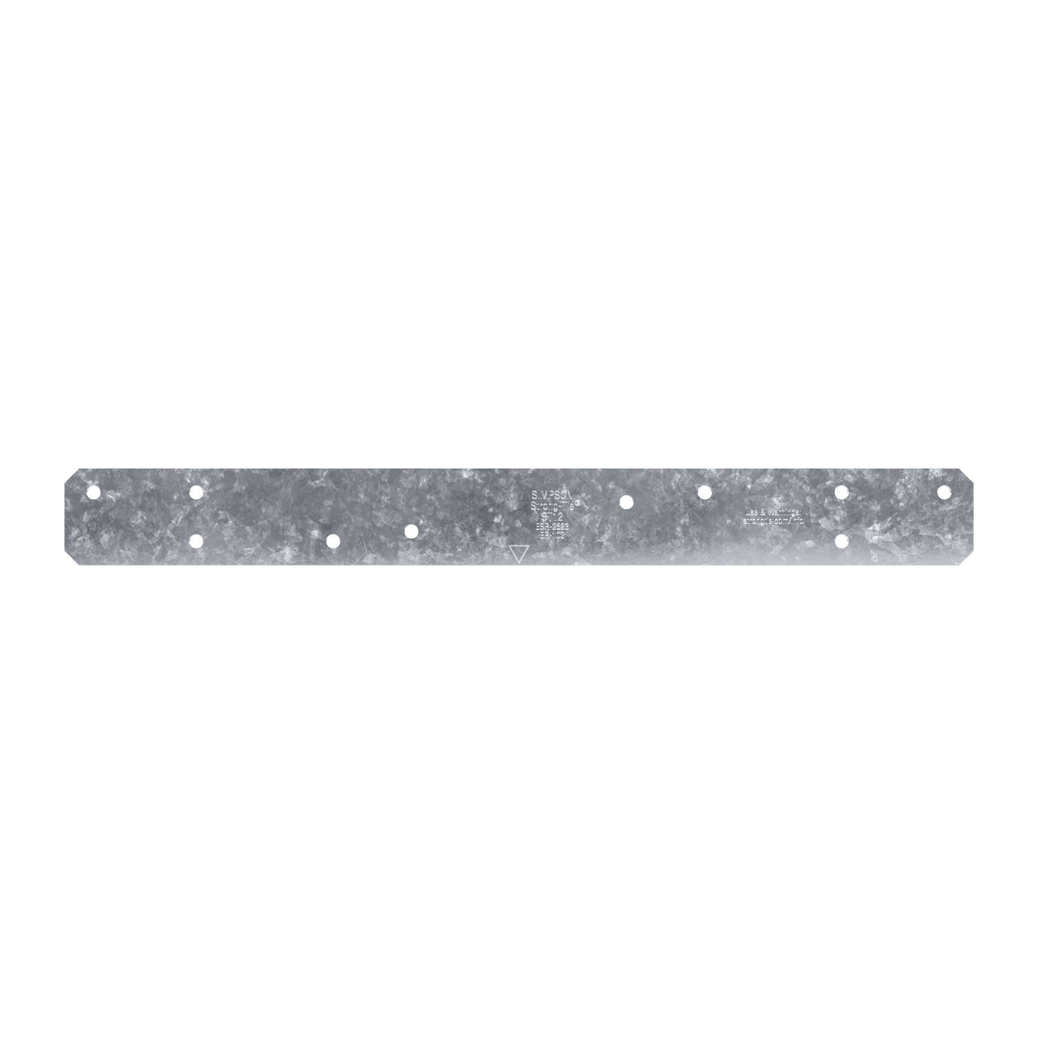 ST ST18 Strap Tie, 16 ga Gauge, Steel, Galvanized/Zinc