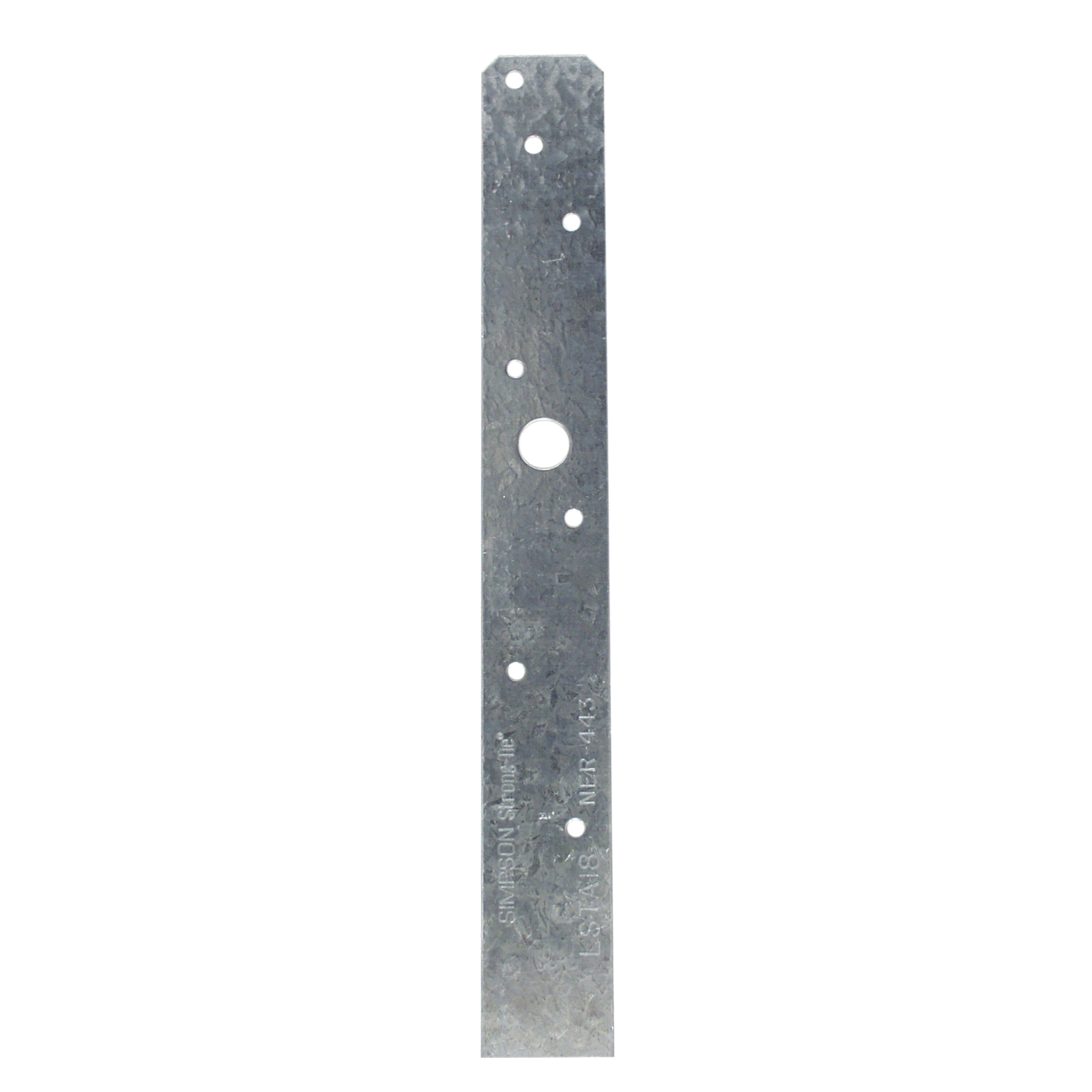 LSTA Series LSTA18 Strap Tie, 20 ga, Steel, Galvanized/Zinc