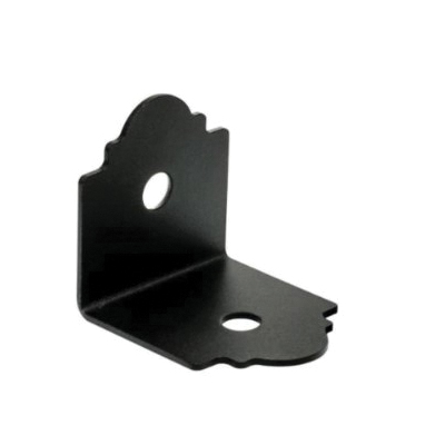 Mission Series APA4 90 deg Angle, 3 in W, 3-1/4 in D, 3 in H, Steel, Black, Powder-Coated