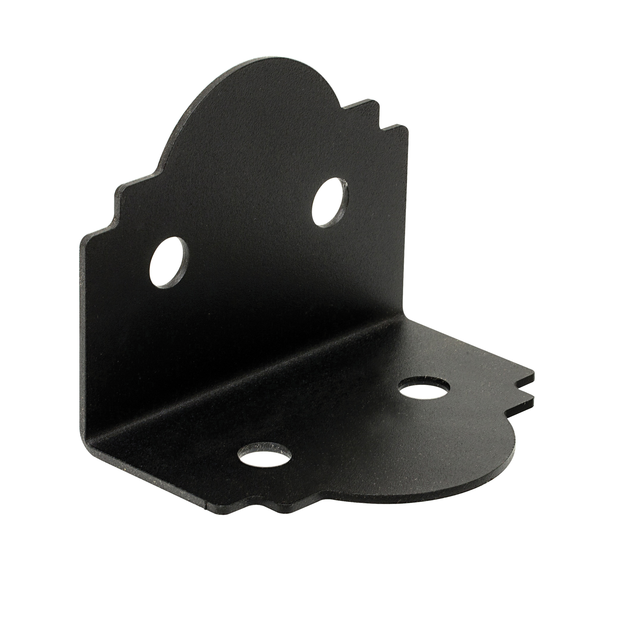 Mission APA6 90 deg Angle, 3-1/2 in W, 3-3/4 in D, 5 in H, Steel, Black, Powder-Coated