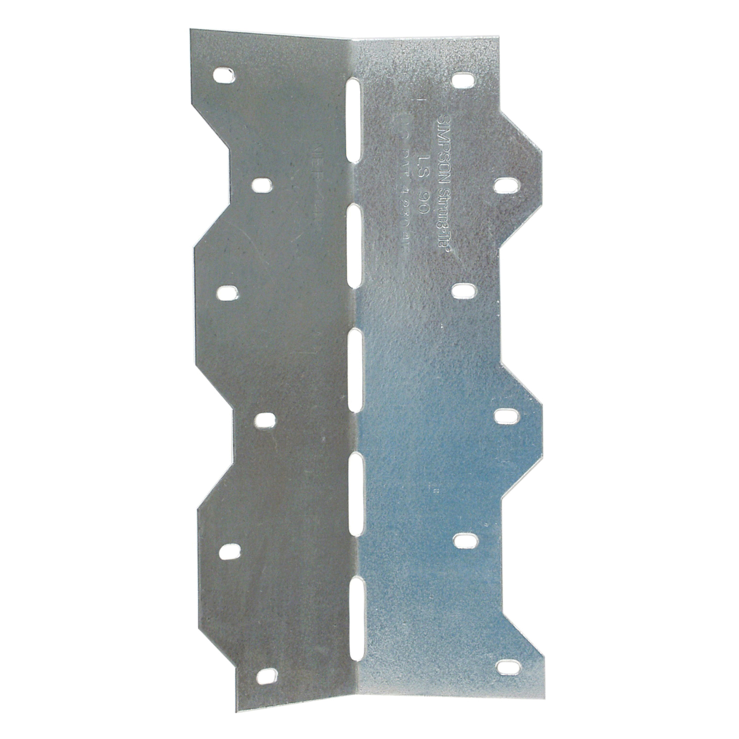 LS LS90 Skewable Angle, 7-7/8 in H, Steel, Galvanized/Zinc