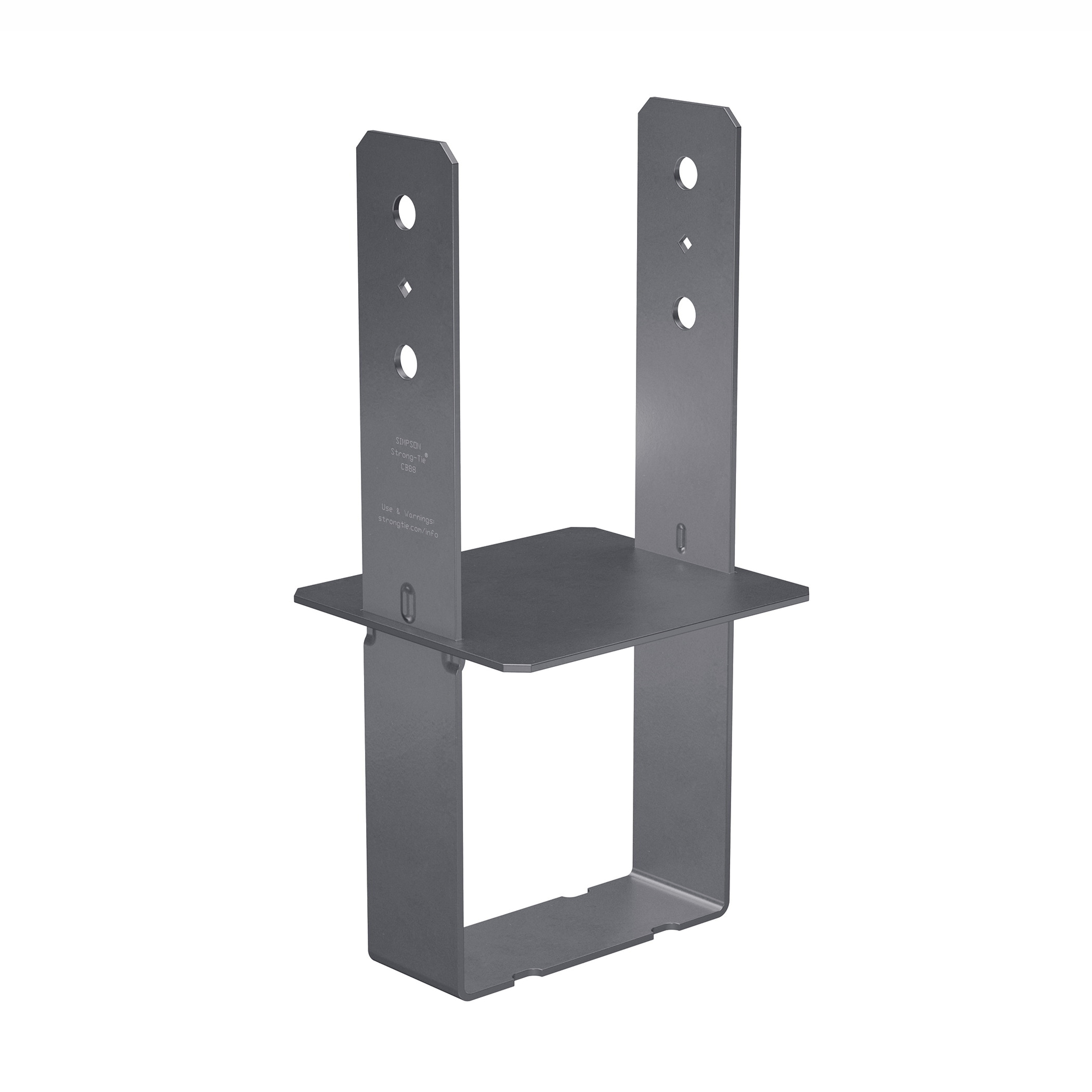 CB CB88 Column Base, 8 x 8 in Post, 7 ga Gauge, Steel, Gray