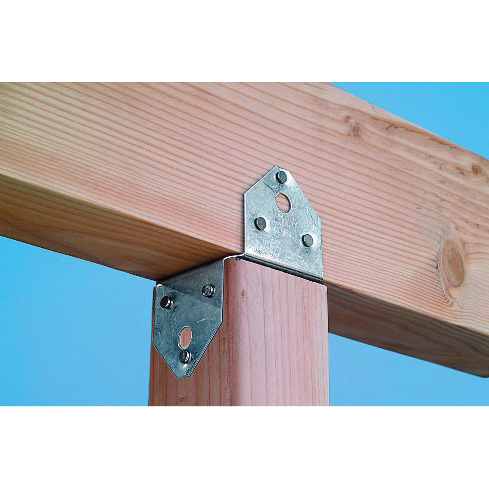 Simpson Strong-Tie BC Series BC46Z Post Cap, 4 x 6 in Post/Joist, Steel, ZMAX - 1