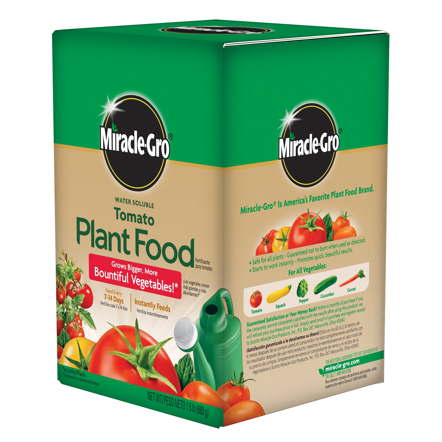 Miracle-Gro 2000422 Plant Food, 1.5 lb Box, Solid, 18-18-21 N-P-K Ratio - 2