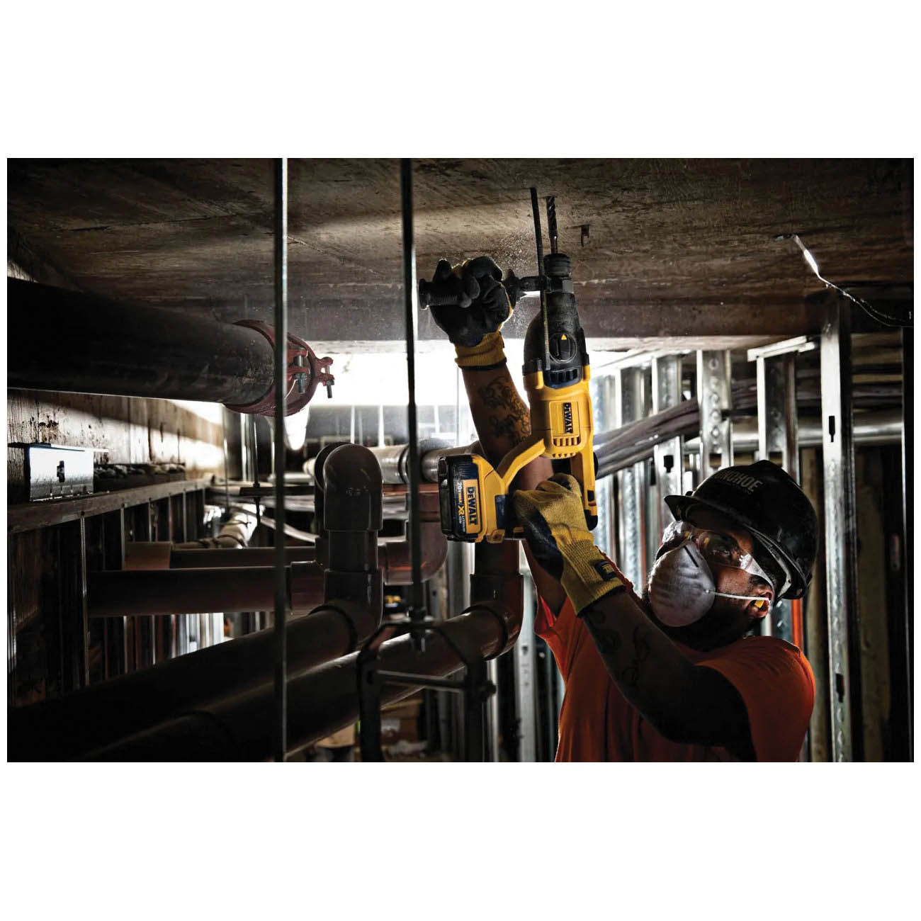 DEWALT 20V MAX DCH133B Brushless Cordless Rotary Hammer, Tool Only, 20 V, 1 in Chuck, SDS-Plus Chuck, 0 to 5550 bpm BPM - 5