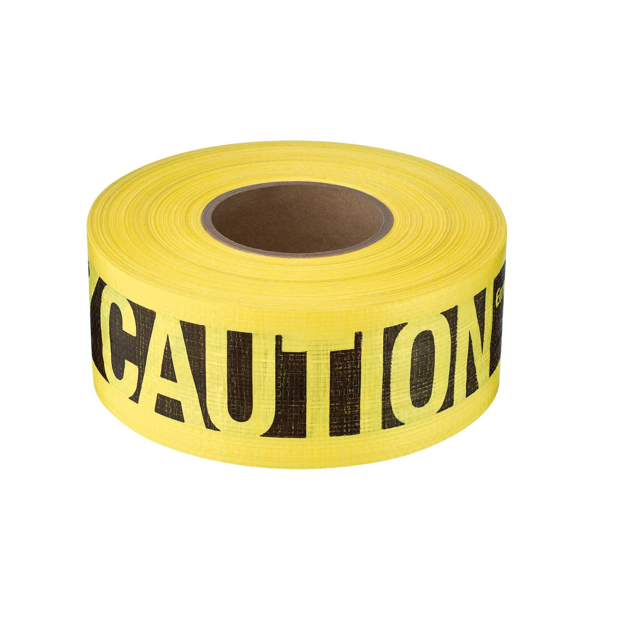 76-0600 Barricade Tape, 500 ft L, 3 in W, Plastic Backing, Yellow