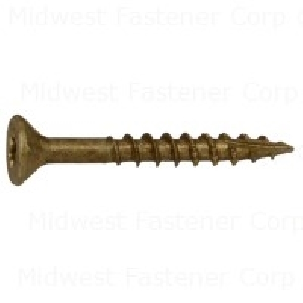 50741 Deck Screw, #9 Thread, 1-1/2 in L, Serrated Thread, Bugle Head, Star Drive, Steel, 167/PK