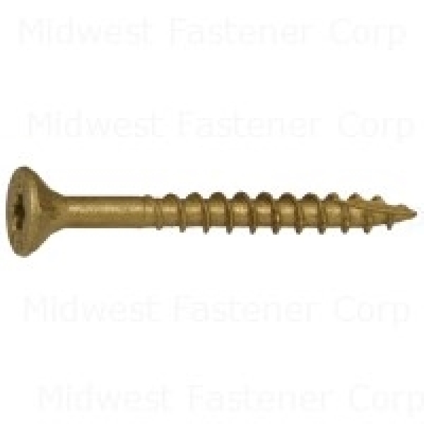 50742 Deck Screw, #9 Thread, 1-3/4 in L, Serrated Thread, Bugle Head, Star Drive, Steel, 141/PK