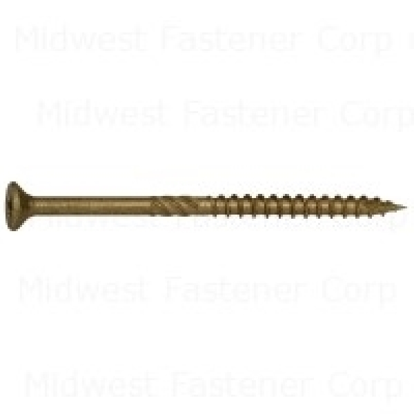 50746 Deck Screw, #9 Thread, 3 in L, Serrated Thread, Bugle Head, Star Drive, Type 17 Point, Steel, 73 PK