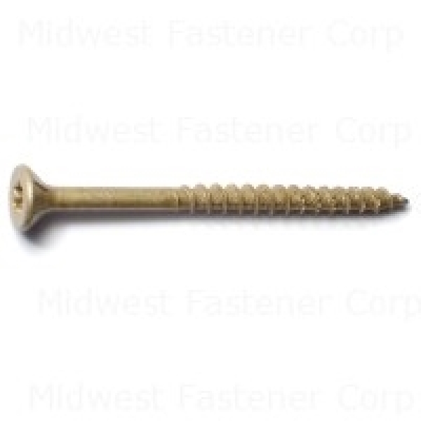 50758 Deck Screw, #9 Thread, 2-1/2 in L, Serrated Thread, Bugle Head, Star Drive, Steel, 2192/PK