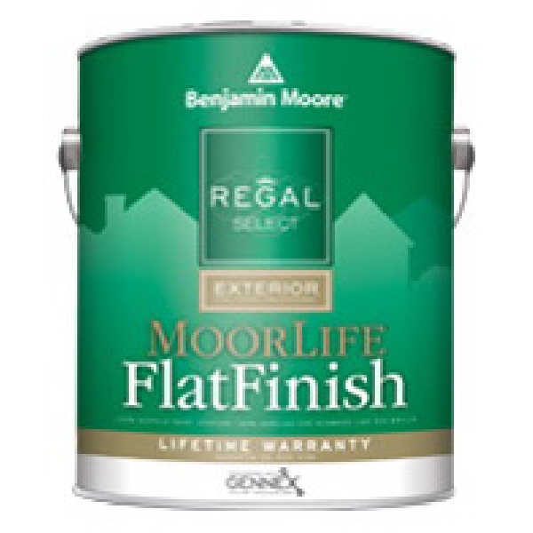 Benjamin Moore Regal Select, Moorlife W105-2X-001 Latex Paint, Flat Sheen, Medium Tint, 1 gal