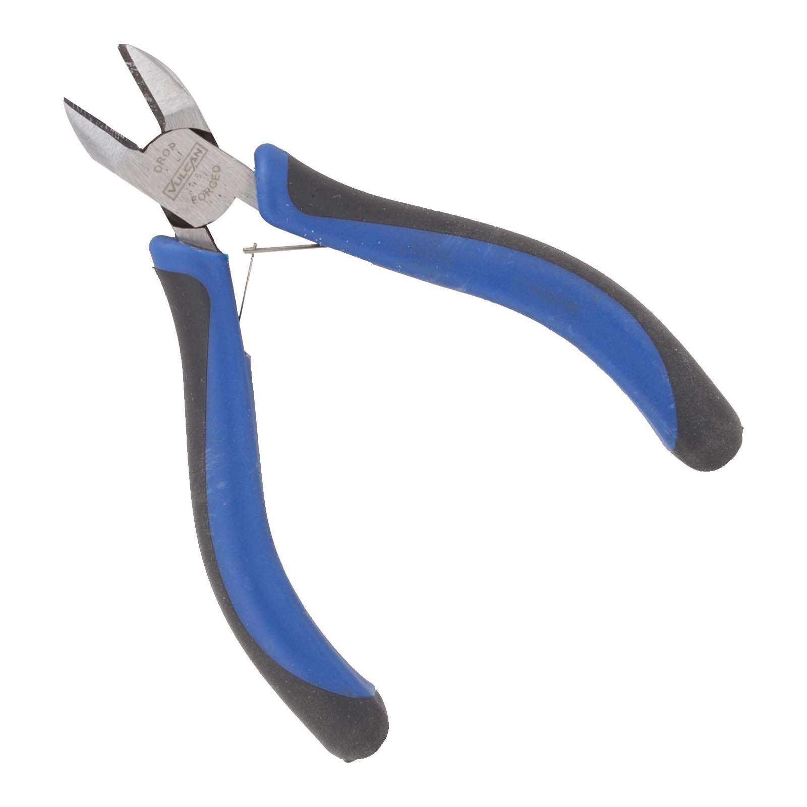 JL-NP039 Cutting Pliers, 4-1/2 in OAL, 0.8 mm Cutting Capacity, 1/2 in Jaw Opening, Black/Blue Handle