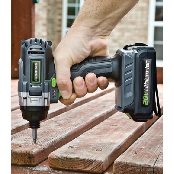 Genesis GLID20A Impact Driver, Battery Included, 20 V, 1.5 Ah, 1/4 in Drive, Hex Drive, 0 to 3800 ipm - 2