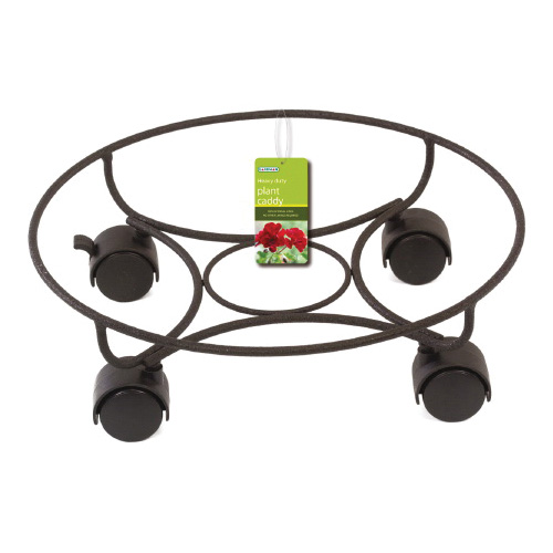 Gardman R167 Plant Caddy, 13 in OAW, Metal Shelf, Black Shelf