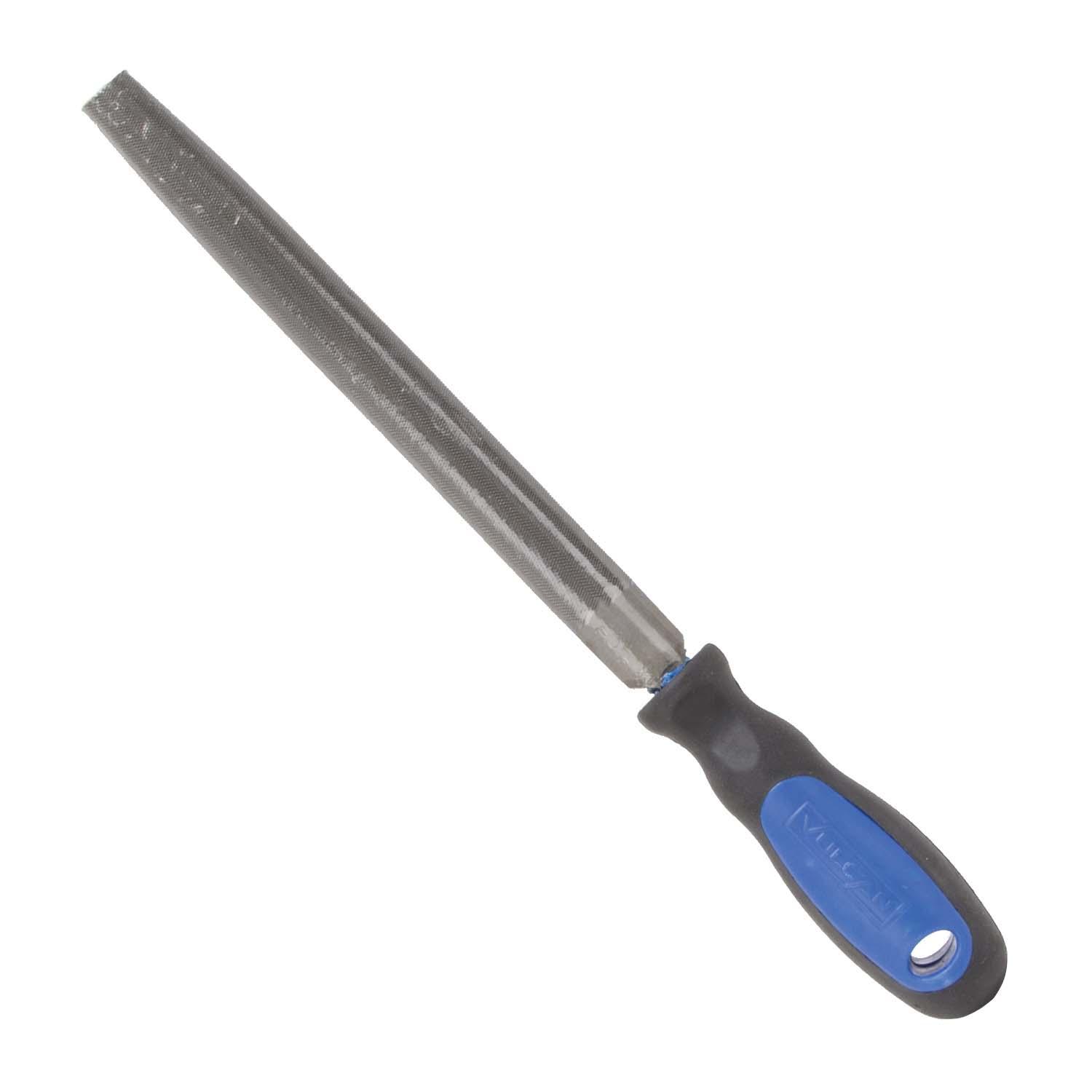 JL-F003 File, Half-Round Profile, Half-Round Pattern, Double-Cut Cut, 3/4 in W Blade, Cushion Grip Handle