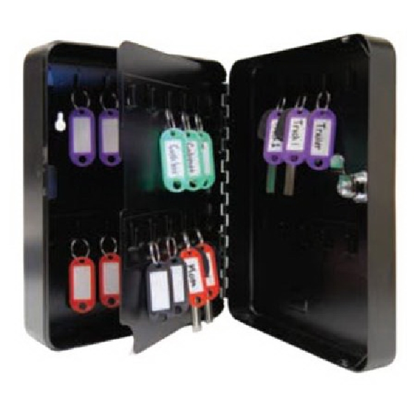 HY-KO KO304 Lockable Key Cabinet, 48 Key, Metal, Black - 2