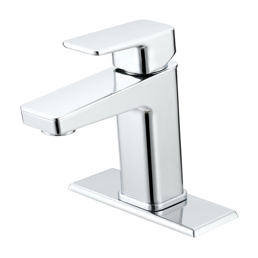 Lavatory Faucet, 1.2 gpm, 1-Faucet Handle, 1, 3-Faucet Hole, Metal/Plastic, Chrome Plated
