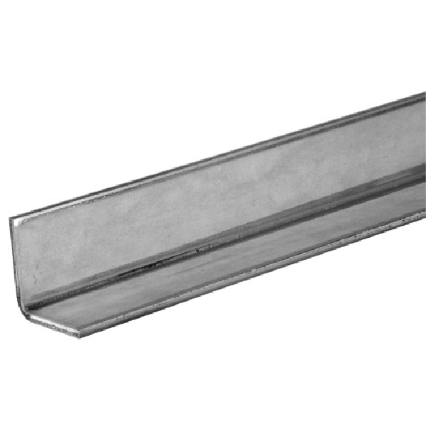 Steelworks 11128 Angle Stock, 1-1/4 in L Leg, 4 ft L, #11 Thick, Steel, Zinc