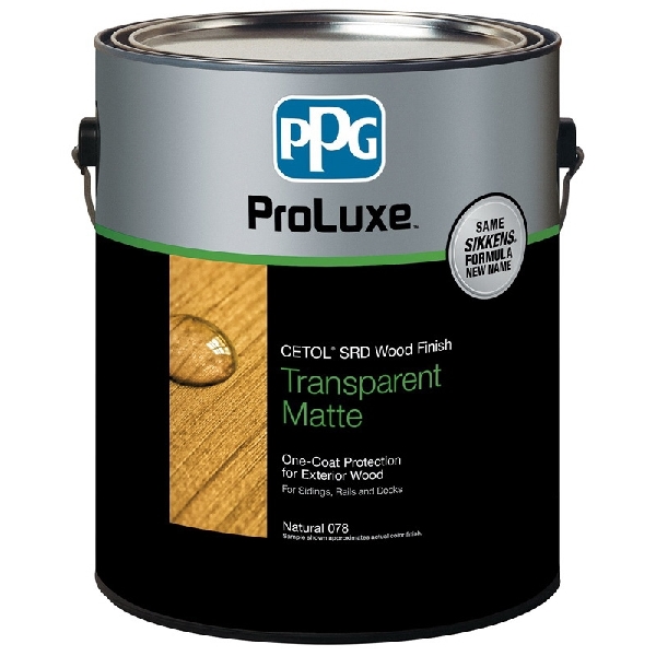 PPG ProLuxe 1 gal. Butternut SRD Exterior Transparent Matte Wood Finish PPG ProLuxe 1 gal. Butternut SRD Exterior Transparent Matte Wood Finish