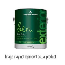 ben 0541-2X-004 Latex Paint, Flat Sheen, Medium Base, 1 qt, 350 to 475 sq-ft/gal Coverage Area