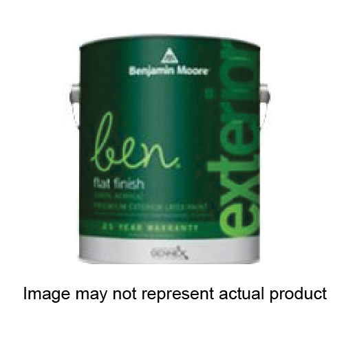 ben 0541-2X-001 Latex Paint, Flat Sheen, Medium Base, 1 gal, Pail, 350 to 475 sq-ft/gal Coverage Area