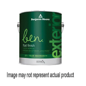 ben 0541-2X-004 Latex Paint, Flat Sheen, Medium Base, 1 qt, 350 to 475 sq-ft/qt Coverage Area