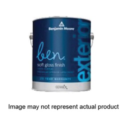 ben 0543-01-001 Latex Paint, Soft Gloss Sheen, White, 1 gal, Pail, 350 to 475 sq-ft/gal Coverage Area