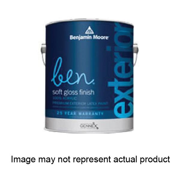 ben 0543-2X-004 Latex Paint, Soft Gloss Sheen, Medium Base, 1 qt, 350 to 475 sq-ft/gal Coverage Area