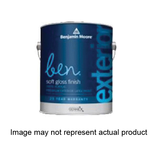 ben 0543-1X-001 Latex Paint, Soft Gloss Sheen, 1X Tint, 1 gal, Pail, 350 to 475 sq-ft/gal Coverage Area