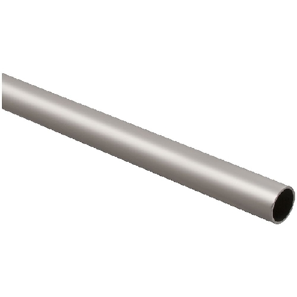 S820-035 Closet Rod, 1-5/16 in Dia, 8 ft L, Steel, Satin Nickel