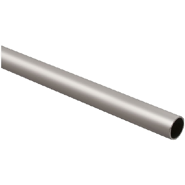 S820-100 Closet Rod, 1-5/16 in Dia, 6 ft L, Steel, Satin Nickel